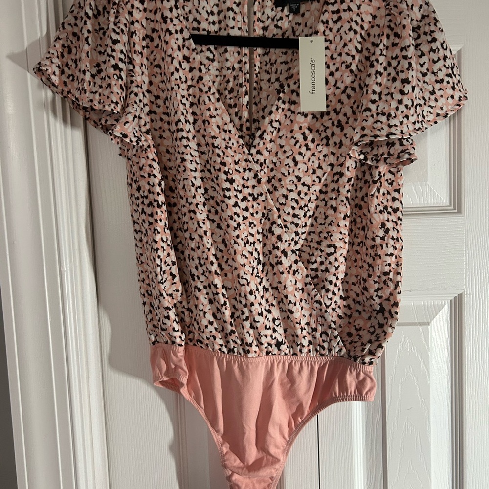 Pink Patterned Bodysuit